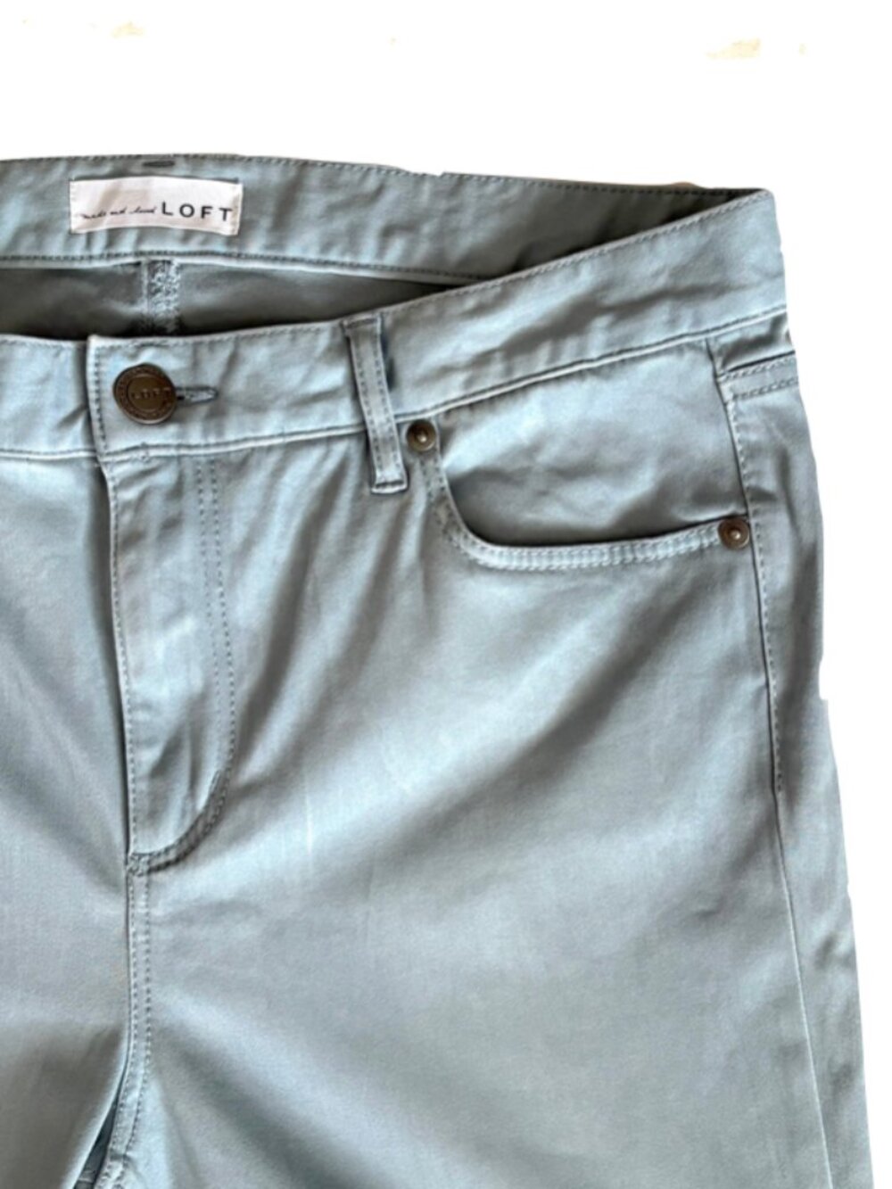 2/$29 Loft stretchable soft legging size 30 / 10 grey blue pants - Picture 4 of 7